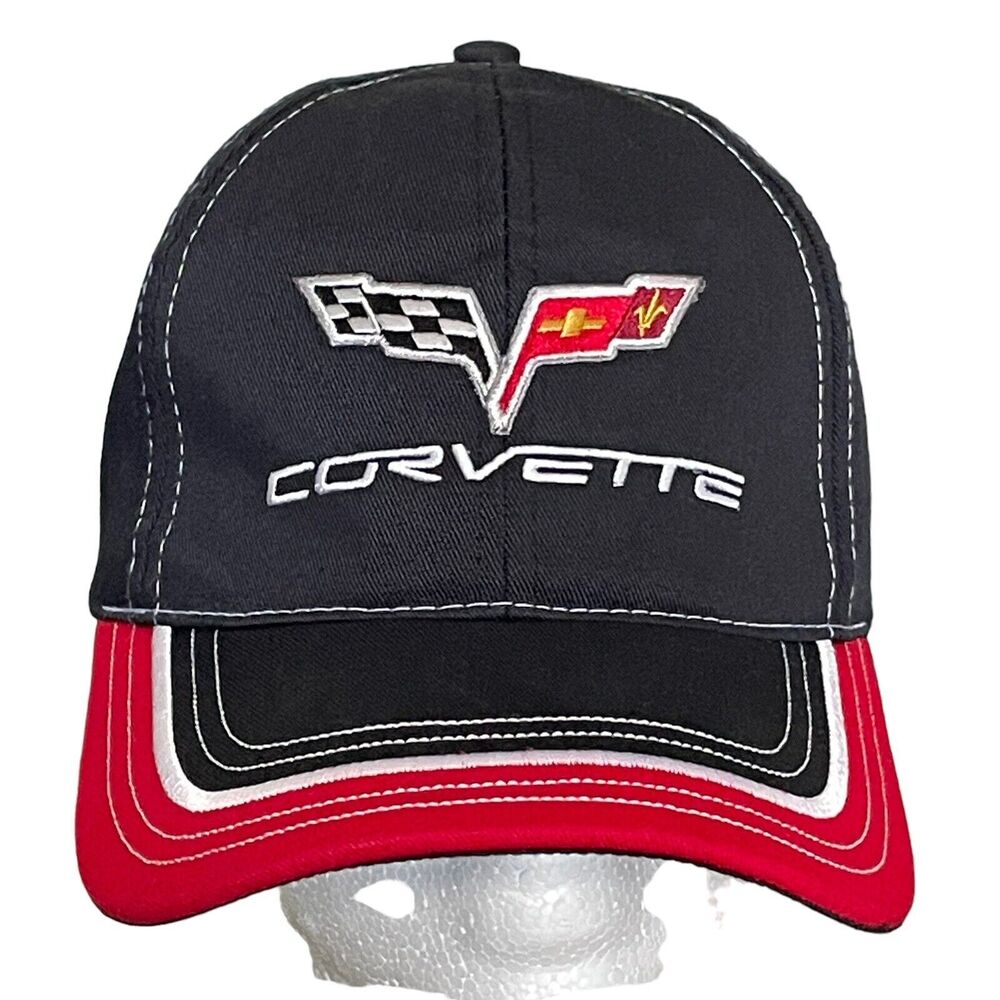 CORVETTE Black Flex Fitted Hat